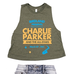 Charlie Parker at Birdland Racerback Crop Top - Women's