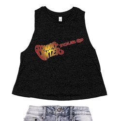 Johnny Winter 1983 Tour Racerback Crop Top - Women's