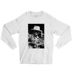 John Lee Hooker Black & White Photo Long Sleeve T-Shirt