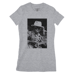 John Lee Hooker Black & White Photo Ladies T Shirt - Relaxed Fit