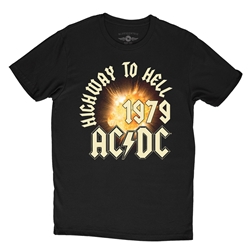 AC/DC 1979 Highway To Hell Bomb T-Shirt - Lightweight Vintage Style
