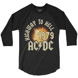 AC/DC 1979 Highway To Hell Bomb Raglan Baseball Tee