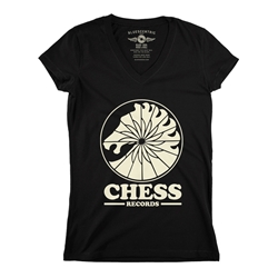 Ltd. Edition Chess Records Knight Ladies V-Neck T Shirt