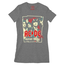 AC/DC Highway To Hell Drawing Ladies T Shirt - Relaxed Fit
