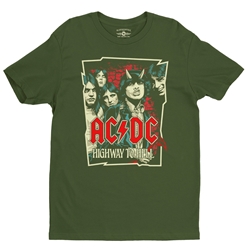 AC/DC Highway To Hell Drawing T-Shirt - Lightweight Vintage Style