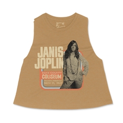 Janis Joplin Coliseum Concert Racerback Crop Top - Women's
