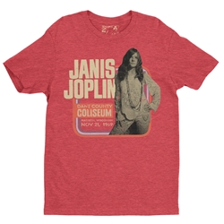 Janis Joplin Coliseum Concert T-Shirt - Lightweight Vintage Style