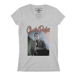 Charlie Parker Pastel Ladies V-Neck T Shirt