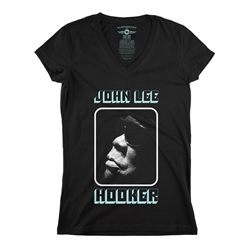 John Lee Hooker Sunglasses Box Ladies V-Neck T Shirt
