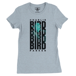 Charlie Parker Saxophone Stack Ladies T Shirt - Relaxed Fit