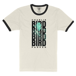 Charlie Parker Saxophone Stack Ringer Tee