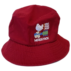 Woodstock Logo Bucket Hat - Red