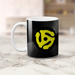 45 Vinyl Record Adapter Coffee Mug