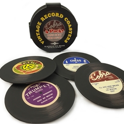 Old Vinyl Record Coaster 4-Pack