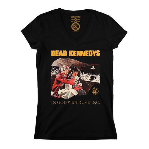 Dead Kennedys In God We Trust Inc. V-Neck T Shirt - Women