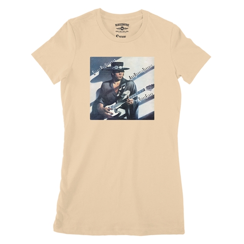 Stevie Ray Vaughan Texas Flood Album Cover Ladies T Shirt - Relaxed Fit - ladiessanddune