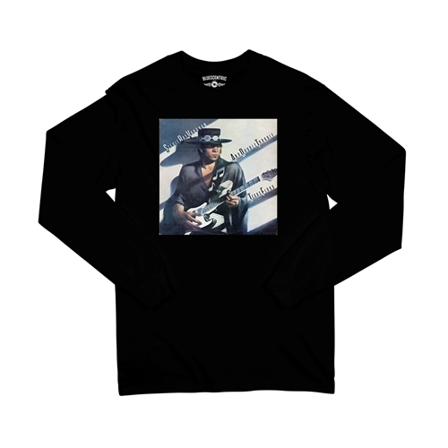 Stevie Ray Vaughan Texas Flood Album Cover Long Sleeve T-Shirt - longsleeveblack