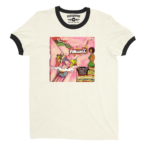 Funkadelic One Nation Under a Groove Ringer T-Shirt - ringernaturalblacktrim