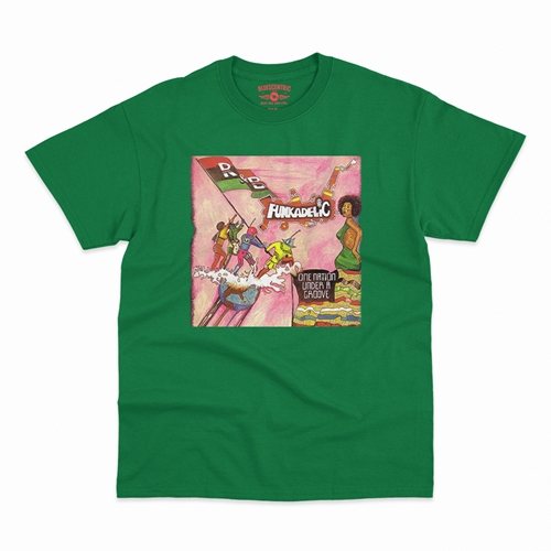 Funkadelic One Nation Under a Groove Album T-Shirt - Classic Heavy Cotton - classickellygreen