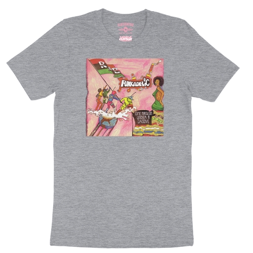 Funkadelic One Nation Under a Groove Album T-Shirt - Lightweight Vintage Style - vintageathleticheather