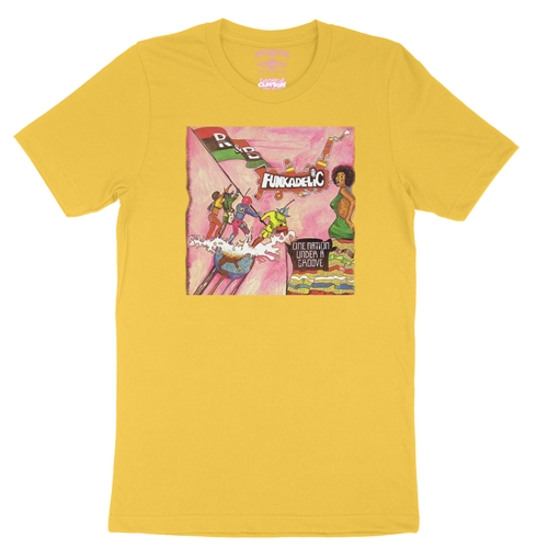 Funkadelic One Nation Under a Groove Album T-Shirt - Lightweight Vintage Style - vintagemaizeyellow