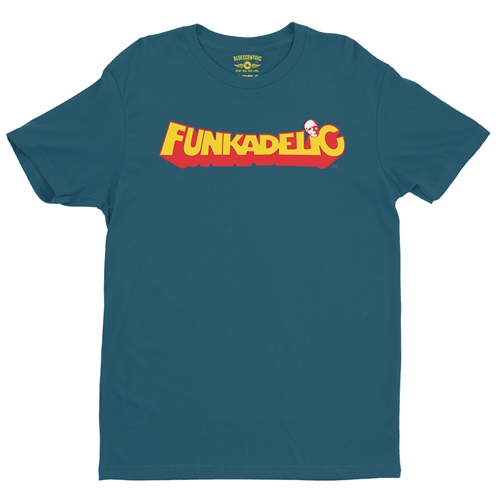 Red Funkadelic Logo T-Shirt - Lightweight Vintage Style - vintagedeepteal