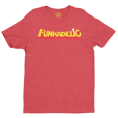 Red Funkadelic Logo T-Shirt - Lightweight Vintage Style - vintageheatherred
