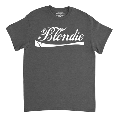 Classic Blondie Logo T-Shirt - Classic Heavy Cotton - classicheathergrey