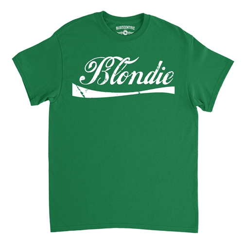 Classic Blondie Logo T-Shirt - Classic Heavy Cotton - classickellygreen
