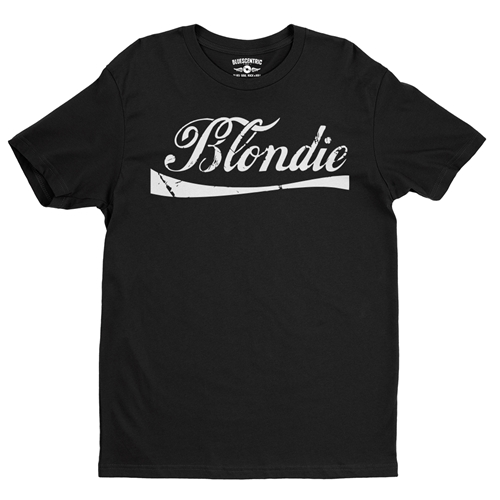 Classic Blondie Logo T-Shirt - Lightweight Vintage Style - vintageblack