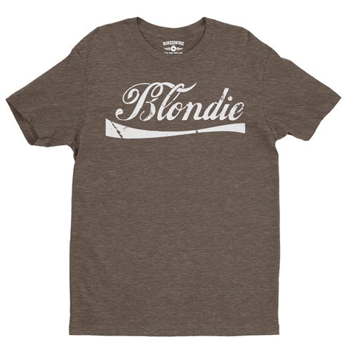 Classic Blondie Logo T-Shirt - Lightweight Vintage Style - vintageheatherbrown