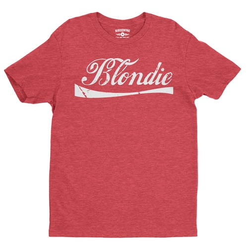 Classic Blondie Logo T-Shirt - Lightweight Vintage Style - vintageheatherred
