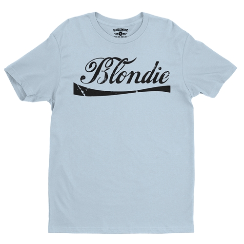 Classic Blondie Logo T-Shirt - Lightweight Vintage Style - vintagethrowbackblue