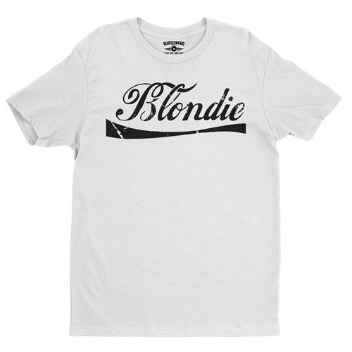 Classic Blondie Logo T-Shirt - Lightweight Vintage Style - vintagewhite
