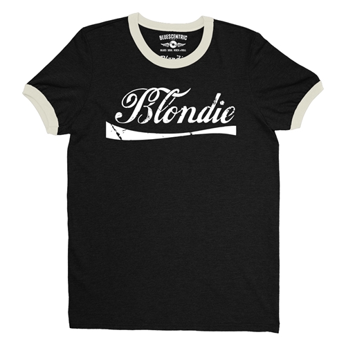 Classic Blondie Logo Ringer T-Shirt - ringerblackcreamtrim