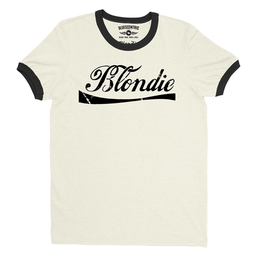 Classic Blondie Logo Ringer T-Shirt - ringernaturalblacktrim
