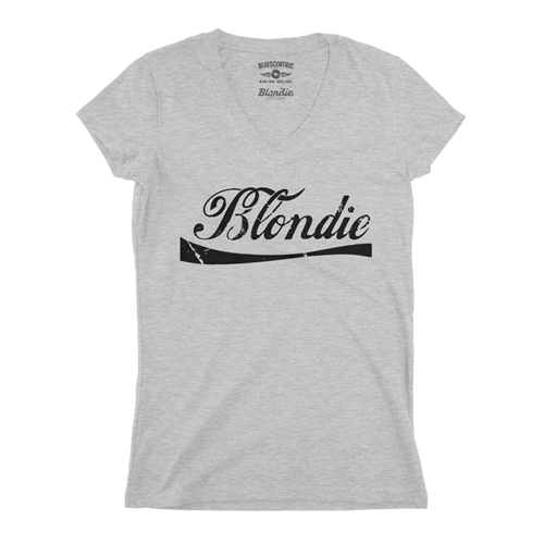 Classic Blondie Logo V-Neck T Shirt - Women
