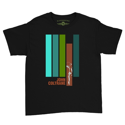 John Coltrane Jazz Youth T-Shirt - Lightweight Vintage Children and Toddlers - youthblack