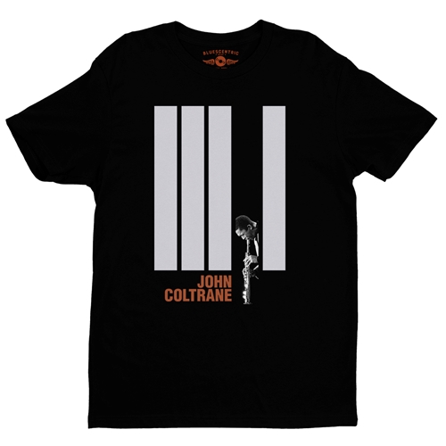 Black and White John Coltrane T-Shirt - Lightweight Vintage Style - vintageblack