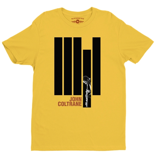 Black and White John Coltrane T-Shirt - Lightweight Vintage Style - vintagemaizeyellow