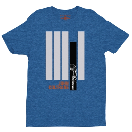 Black and White John Coltrane T-Shirt - Lightweight Vintage Style - vintagethrowbackblue