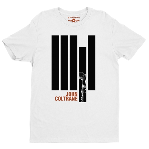 Black and White John Coltrane T-Shirt - Lightweight Vintage Style - vintagewhite
