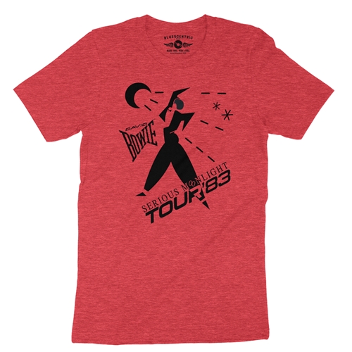 David Bowie Tour T-Shirt - Lightweight Vintage Style - vintageheatherred