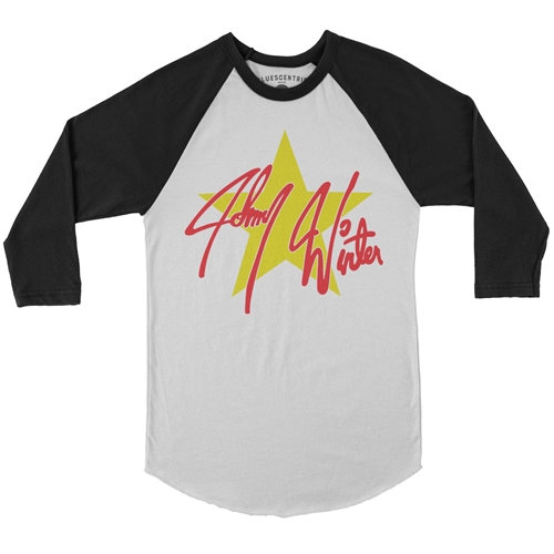 Johnny Winter 80s Tour Baseball T-Shirt