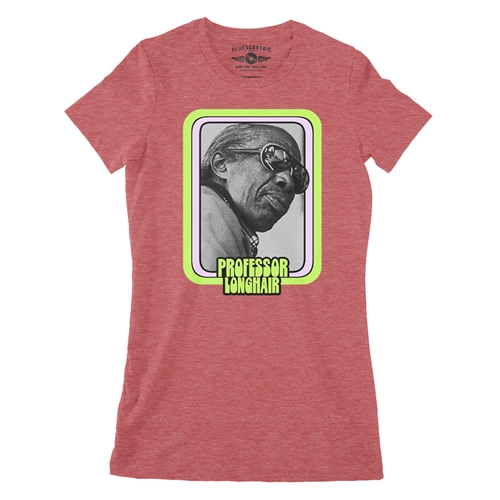 Graphic Professor Longhair Ladies T Shirt - Relaxed Fit - ladiesheatherred