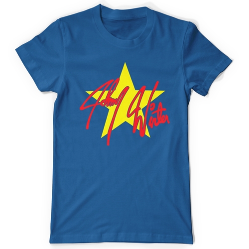 Johnny Winter 80s Tour T-Shirt - Classic Heavy Cotton - classicroyalblue