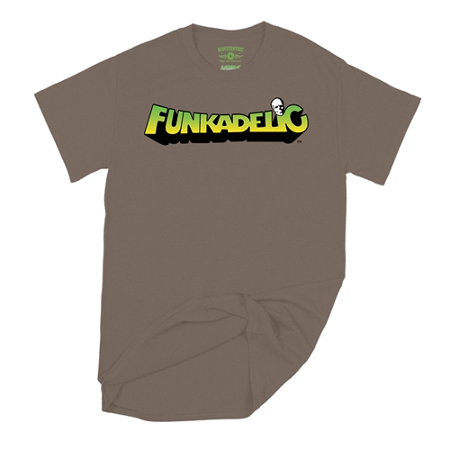 Green and Yellow Funkadelic Logo T-Shirt - Classic Heavy Cotton - classictaupe