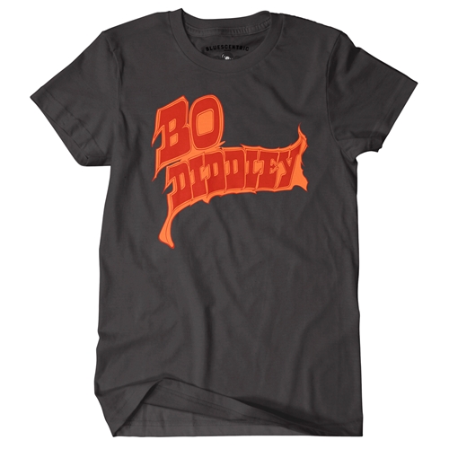 Firey Bo Diddley T-Shirt - Classic Heavy Cotton - classicblack