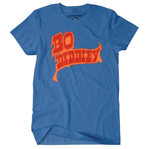 Firey Bo Diddley T-Shirt - Classic Heavy Cotton - classicroyalblue