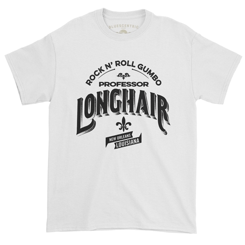 Professor Longhair Rock n Roll Gumbo T-Shirt - Classic Heavy Cotton - white